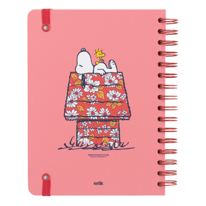Τετράδιο Σπιράλ Ριγέ με Λάστιχο A5/15X21 SNOOPY Love Yourself