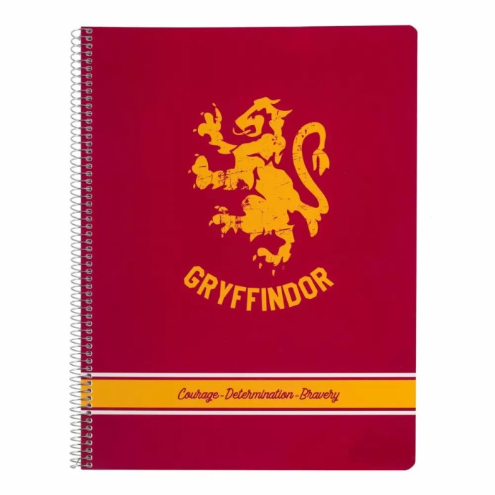 Τετράδιο A4 PP Περφορέ 90 Φύλλα, HARRY POTTER Gryffindor