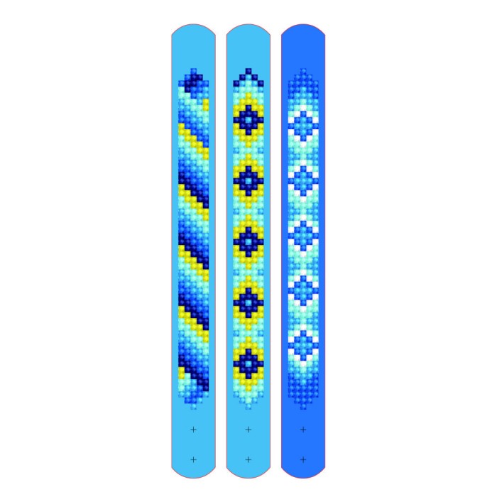 Diamond Dotz Dotzies σετ 3 Βραχιόλια Μπλε