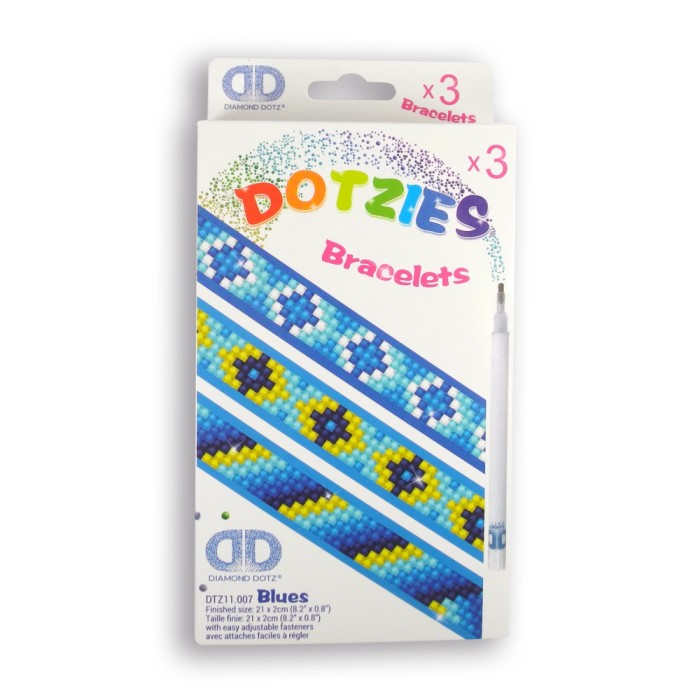 Diamond Dotz Dotzies σετ 3 Βραχιόλια Μπλε
