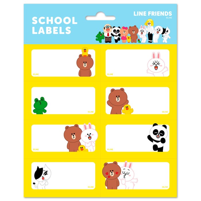 Αυτοκόλλητες Ετικέτες 8x2 LINE FRIENDS