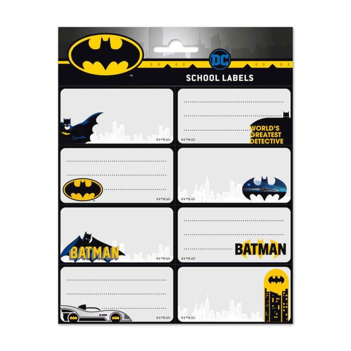 Αυτοκόλλητες Ετικέτες 8x2 DC COMICS Batman