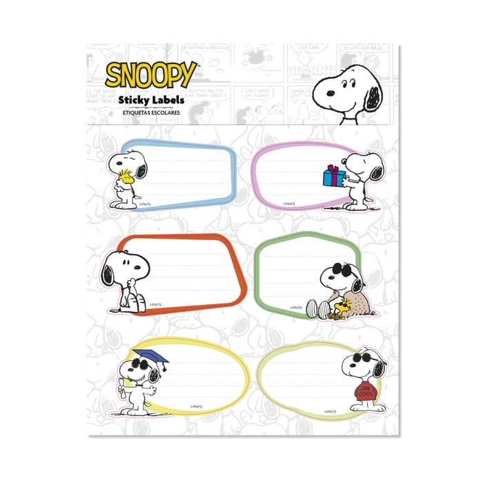 Premium Αυτοκόλλητες Ετικέτες 9X2 SNOOPY