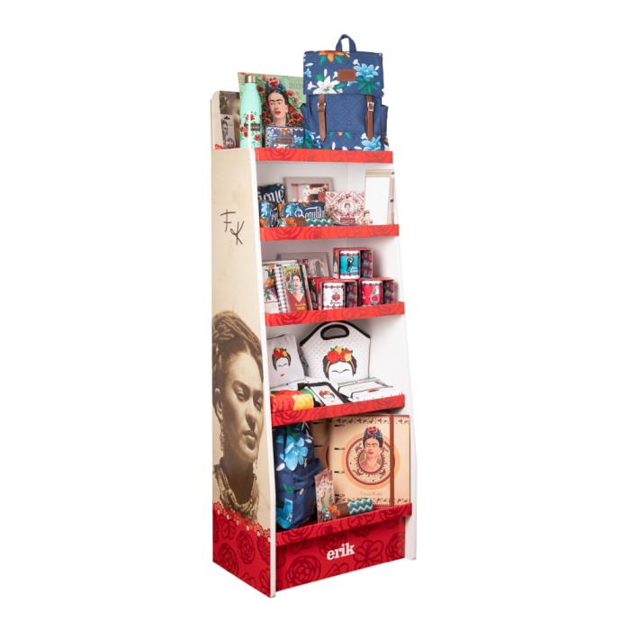 Χάρτινο Επιδαπέδιο Σταντ με 5 Ράφια 59X38X160εκ FRIDA KAHLO