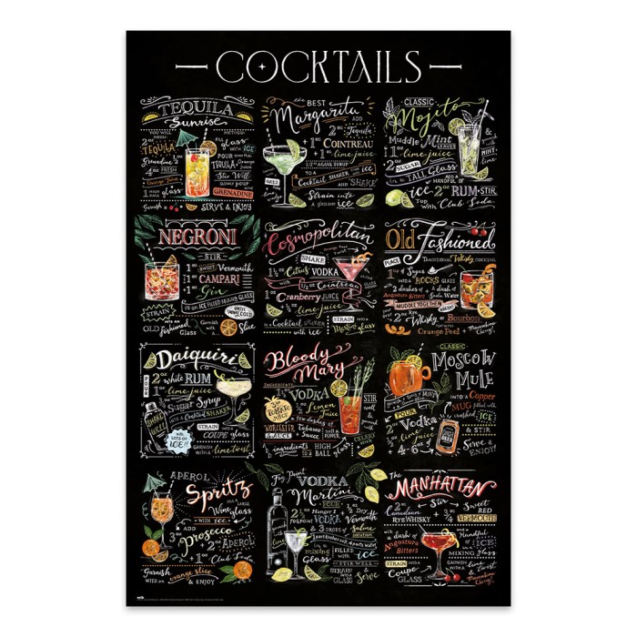 Αφίσα 61Χ91,5εκ COCKTAILS