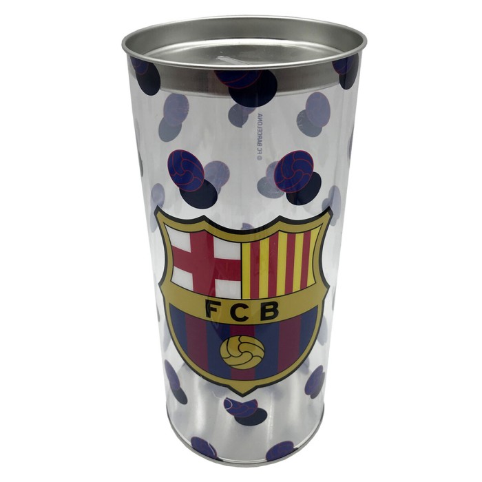 Πλαστικός Κουμπαράς με Είδη Ζωγραφικής FC BARCELONA