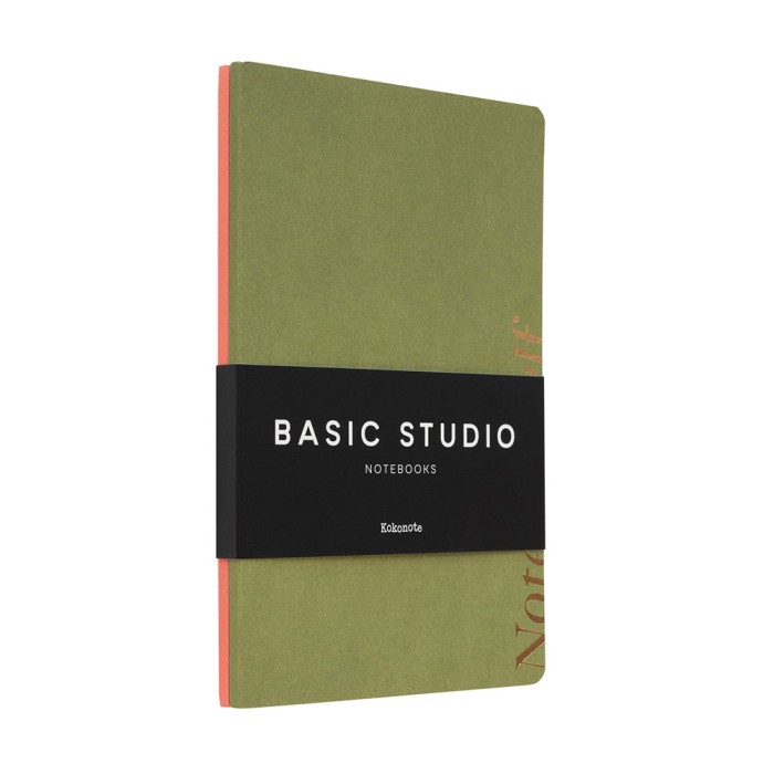 Σετ 2 Τετραδίων Α5 KOKONOTE BASIC STUDIO Pesto Blossom