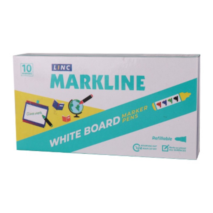 Μαρκαδόρος Ασπροπίνακα LINC Markline/πράσινο 10τμχ