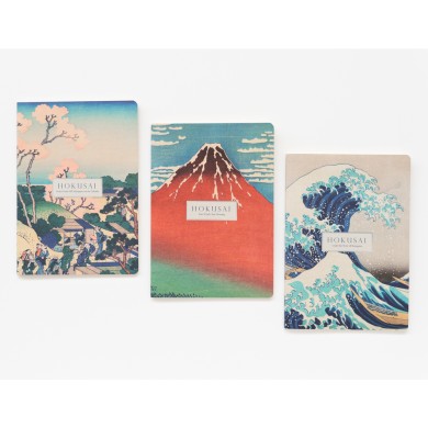 Σετ 3 Τετραδίων Α5/15X21εκ HOKUSAI