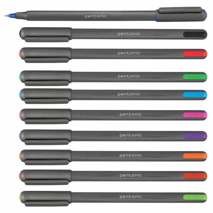 Ball pen LINC Silver Pentonic/καφέ 1.00mm, 12τμχ