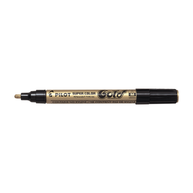 Μαρκαδόρος Super Color PILOT 4,5mm Medium Χρυσό, σε Κουτί 12τμχ
