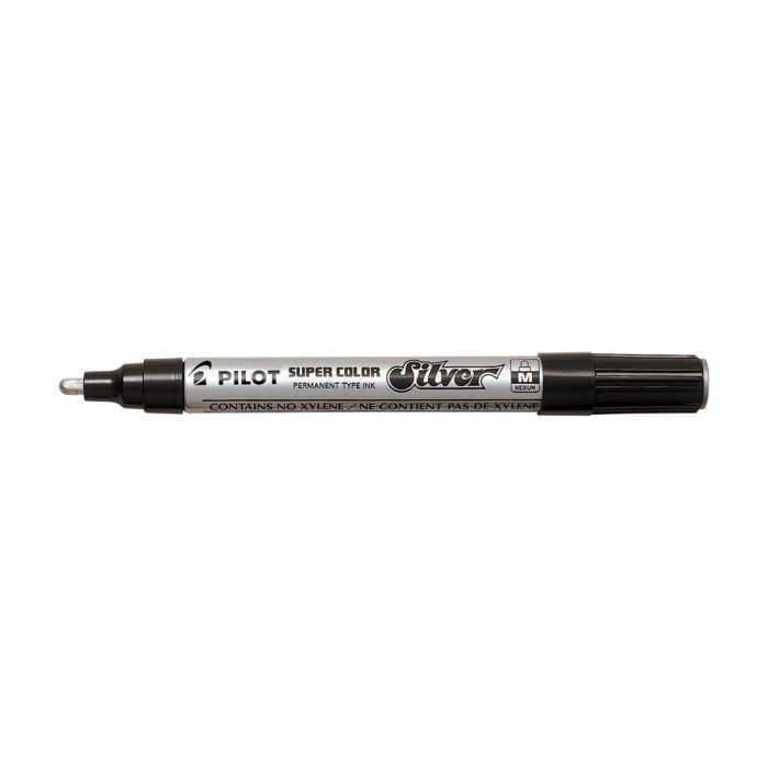 PILOT Μαρκαδόρος Super Color 4.5mm Medium Ασημί 12 Τεμάχια