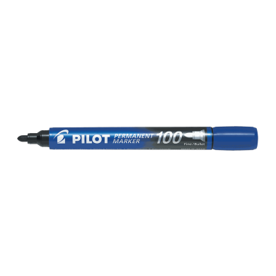 Μαρκαδόρος Ανεξίτηλος PILOT 100 Μπλε Fine, σε Κουτί 20τμχ (15+5 δώρο)