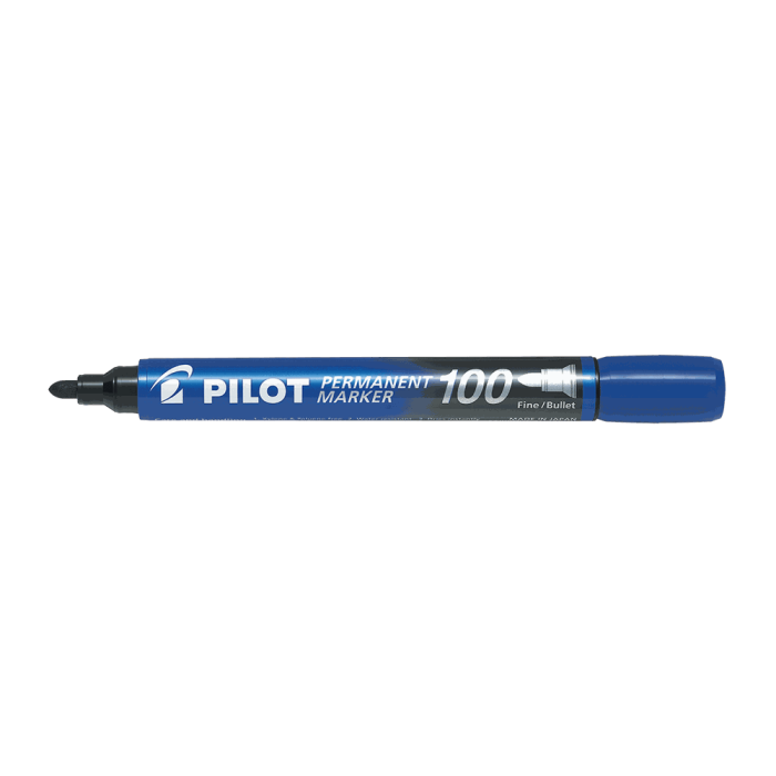 Μαρκαδόρος Ανεξίτηλος PILOT 100 Μπλε Fine, σε Κουτί 20τμχ (15+5 δώρο)