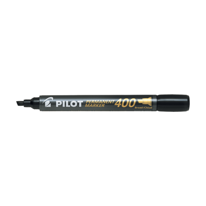 Μαρκαδόρος Ανεξίτηλος PILOT 400 Μαύρο Broad 4,5mm Πλακέ, σε Κουτί 20τμχ (15+5 δώρο)