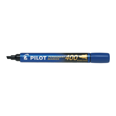 Μαρκαδόρος Ανεξίτηλος PILOT 400 Μπλε Broad 4,5mm Πλακέ, σε Κουτί 20τμχ (15+5 δώρο)