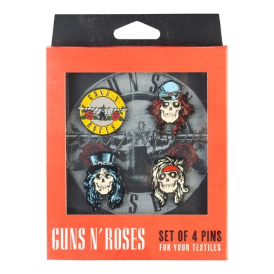 Σετ 4 Κονκάρδες GUNS N' ROSES