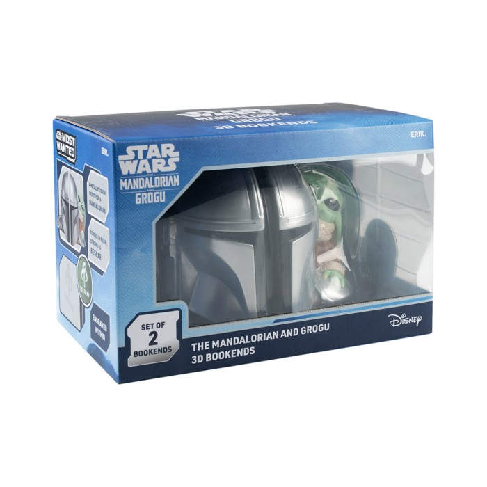Σετ με 2 Βιβλιοστάτες STAR WARS THE MANDALORIAN AND GROGU
