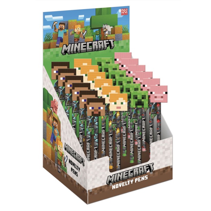 Στυλό με Topper σε Σταντ 24 τεμ. MINECRAFT