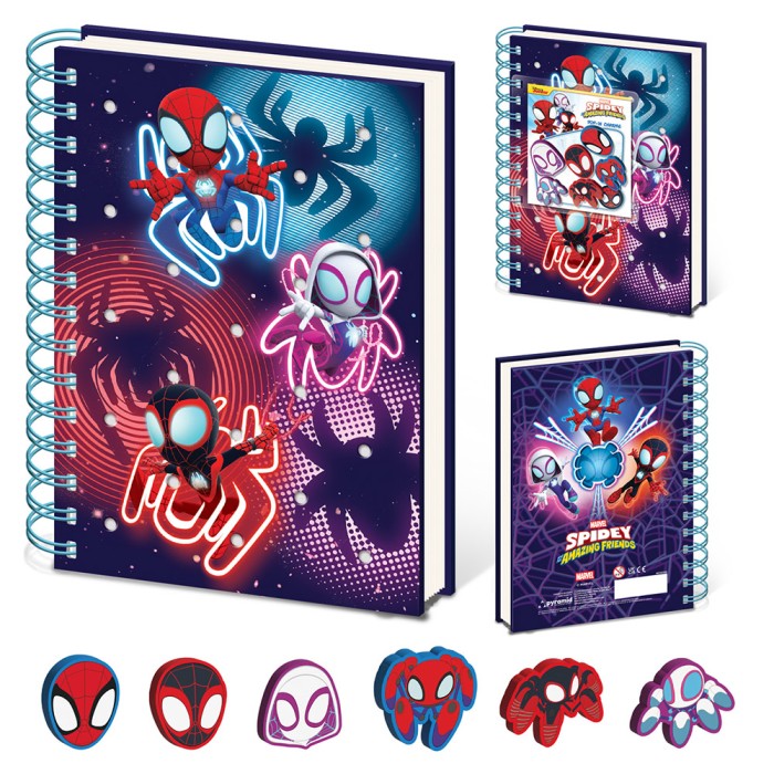 Τετράδιο 16.5Χ21με Premium Εξώφυλλο Σιλικόνης SPIDEY