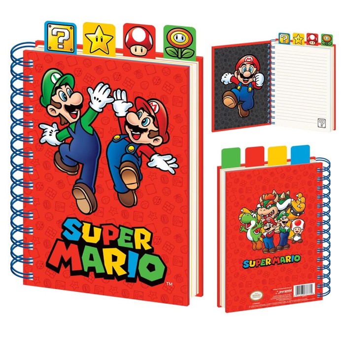 Σημειωματάριο A5/15Χ21 Σπιράλ NINTENDO Super Mario