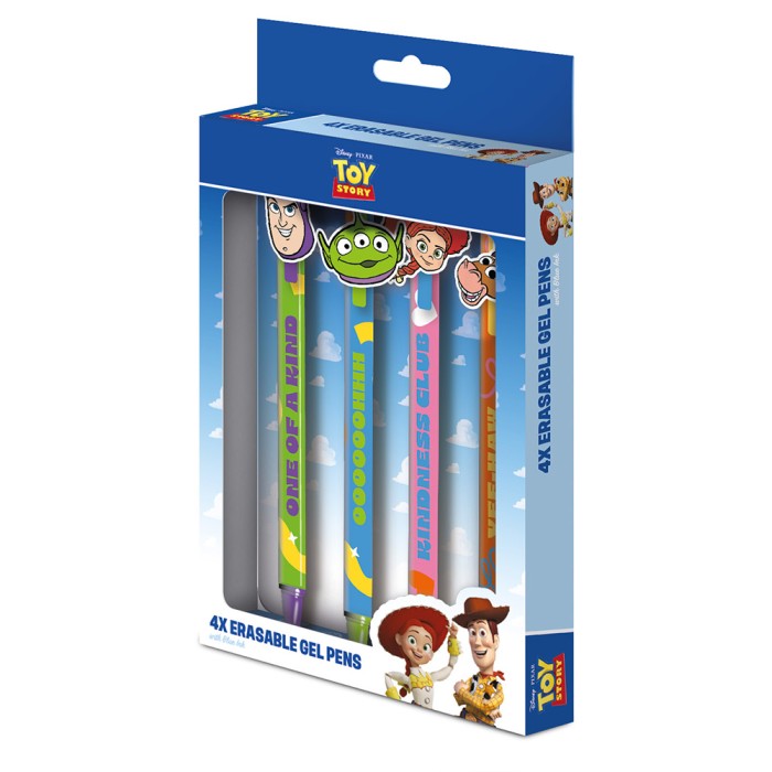 Σετ 4 Στυλό Gel που Σβήνουν με Topper DISNEY PIXAR TOY STORY Characters