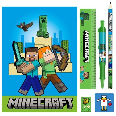 Σούπερ Σετ Ειδών 6 Τεμαχίων Γραφείου A5 MINECRAFT Characters