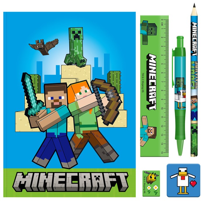 Σούπερ Σετ Ειδών 6 Τεμαχίων Γραφείου A5 MINECRAFT Characters
