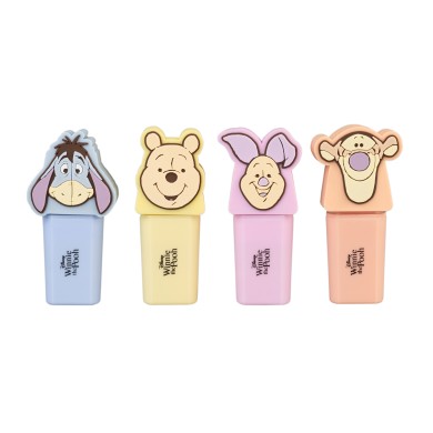 Σετ 4 Υπογραμμιστές (Highlighters) με 3D Topper DISNEY WINNIE THE POOH