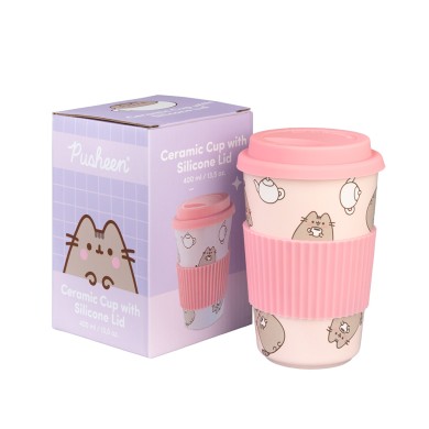 Κεραμική Κούπα Ταξιδιού 400ml με Καπάκι PUSHEEN Moments Collection