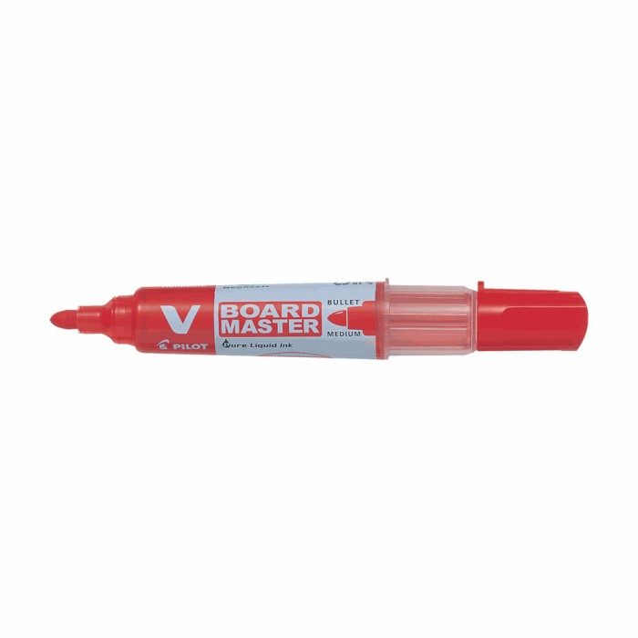 Μαρκαδόρος Ασπροπίνακα PILOT V-BOARD MASTER Κόκκινο Medium, σε Κουτί 10τμχ