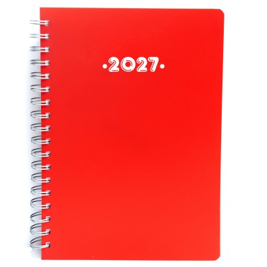 Ημερολόγιο Ημερήσιο PP 2027 ΣΠΙΡΑΛ 21Χ29 Κόκκινο