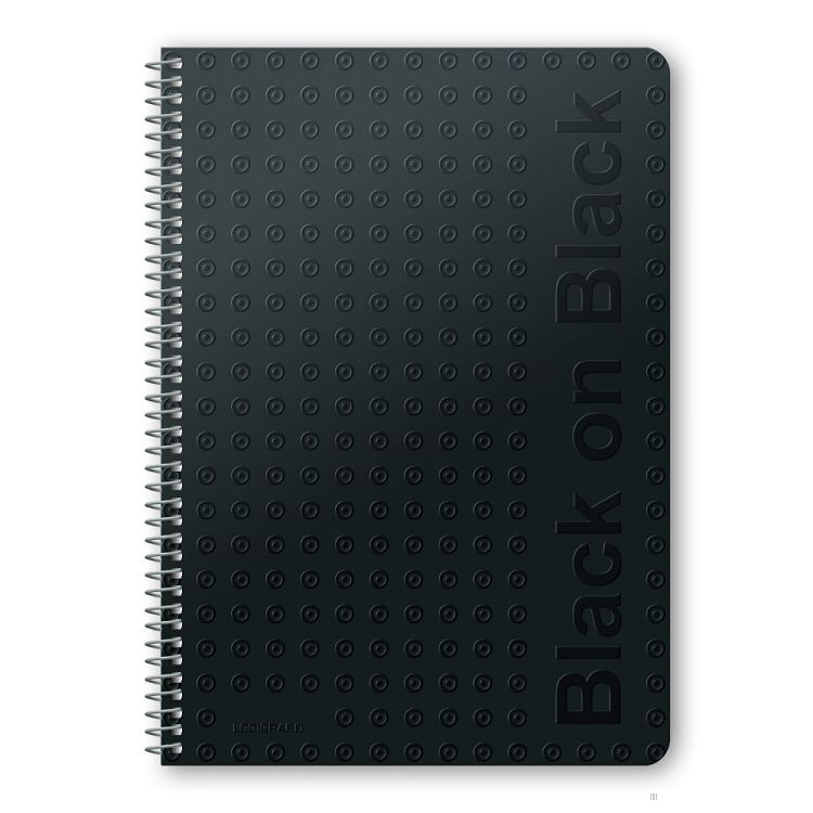 BLACK ΟΝ BLACK Τετράδιο Σπιράλ Wirelock B5/17Χ25 3 Θέματα 90 Φύλλα 6τμχ