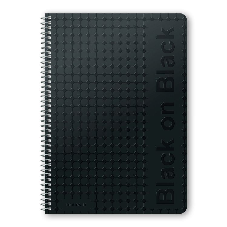 BLACK ΟΝ BLACK Τετράδιο Σπιράλ Wirelock B5/17Χ25 3 Θέματα 90 Φύλλα 6τμχ