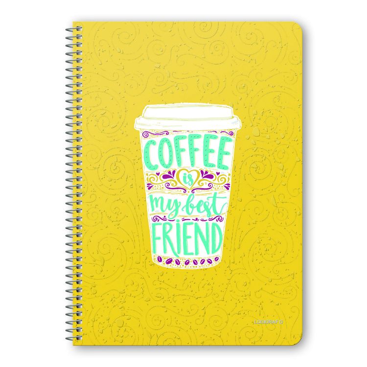 COFFEE Wirelock Notebook B5/17Χ25 3 Subjects 90 Sheets 6pcs