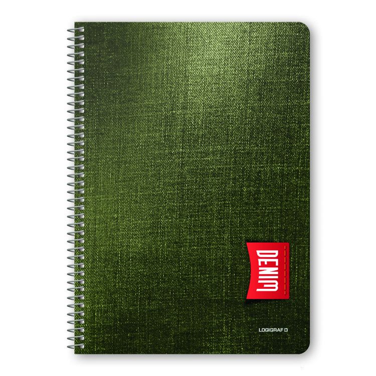 DENIM Τετράδιο Σπιράλ Wirelock B5/17Χ25 3 Θέματα 90 Φύλλα 6τμχ