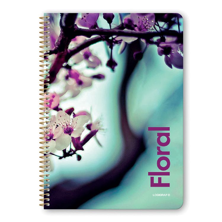 FLORAL Wirelock Notebook A4/21Χ29