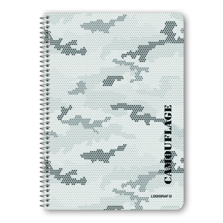CAMOUFLAGE Τετράδιο Σπιράλ Wirelock B5/17Χ25 4 Θέματα 120 Φύλλα 6τμχ