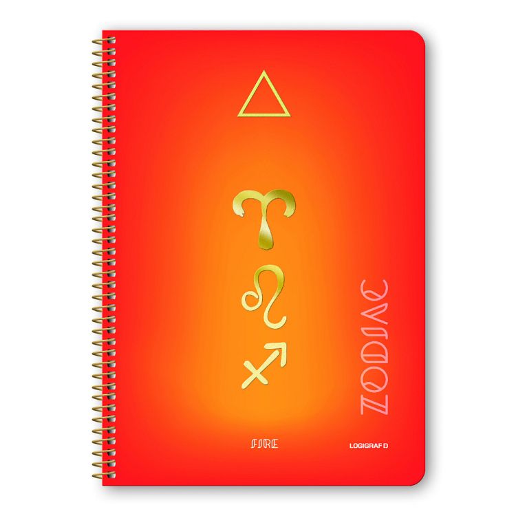 ZODIAC Wirelock Notebook B5/17Χ25 4 Subjects 120 Sheets 6pcs