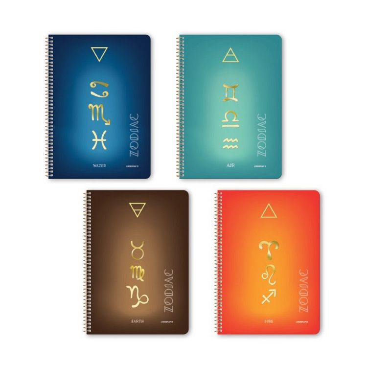 ZODIAC Wirelock Notebook B5/17Χ25 4 Subjects 120 Sheets 6pcs