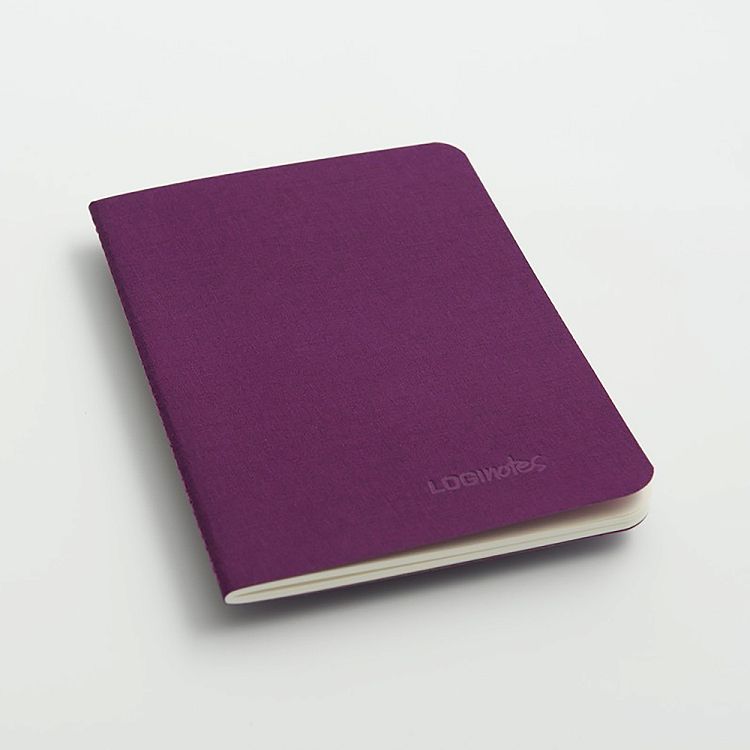 Loginotes Notebook FABRIC LINE 14Χ21 cm purple