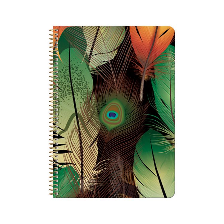 Loginotes SPIRAL LINE EXOTIC, A5/14X20 Soft Touch+UV 80gr, 90 sheets (pack of 4)
