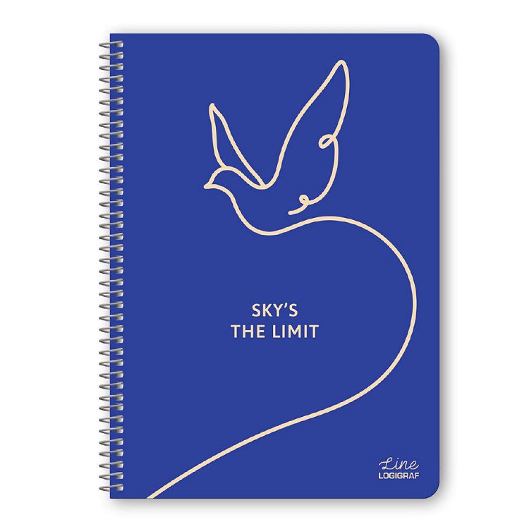 LINE Wirelock Notebook B5/17Χ25 4 Subjects 120 Sheets 6pcs