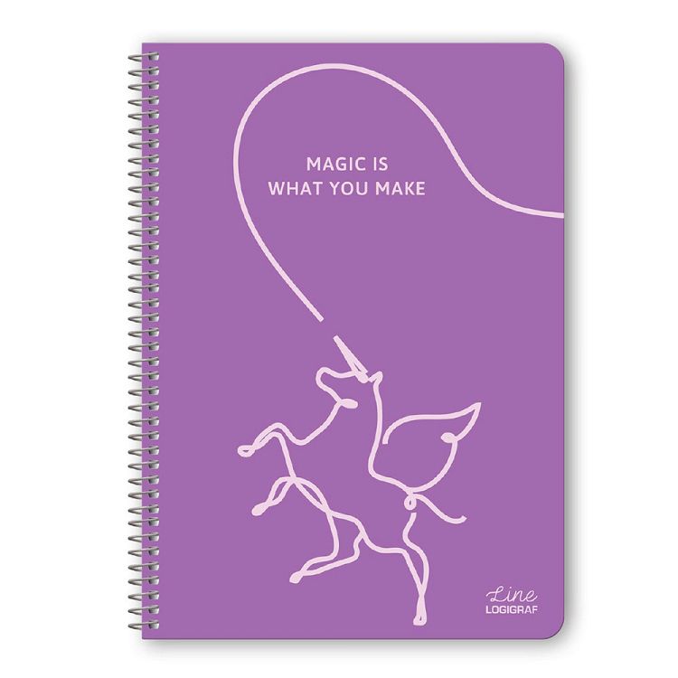 LINE Wirelock Notebook B5/17Χ25 4 Subjects 120 Sheets 6pcs