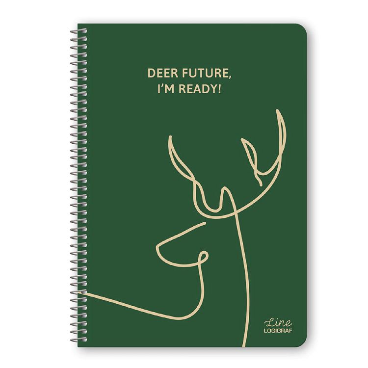 LINE Wirelock Notebook B5/17Χ25 4 Subjects 120 Sheets 6pcs