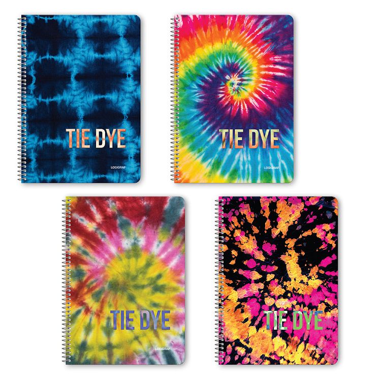 TIE DYE Τετράδιο Σπιράλ Wirelock B5/17Χ25 3 Θέματα 90 Φύλλα 6τμχ