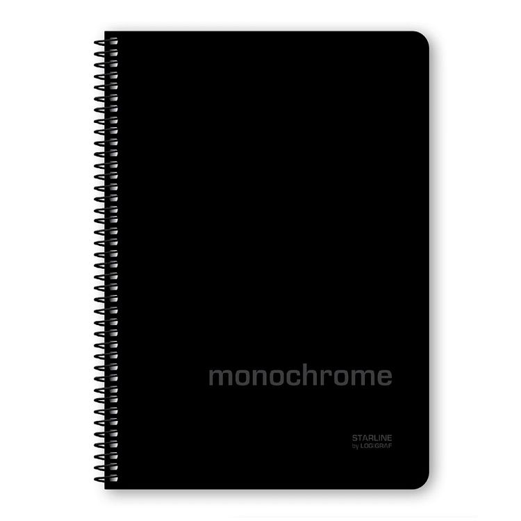 MONOCHROME STARLINE Τετράδιο Σπιράλ Wirelock B5/17Χ25 3Θ 90Φ 6τμχ