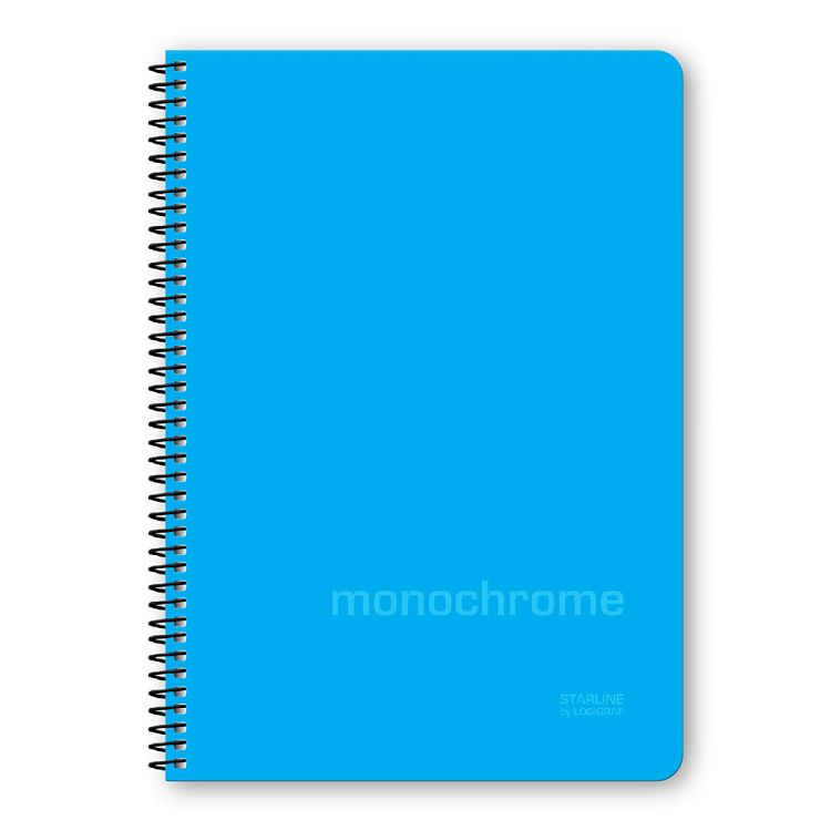 MONOCHROME STARLINE Wirelock Notebook B5/17Χ25 4sub 120sh 6pcs