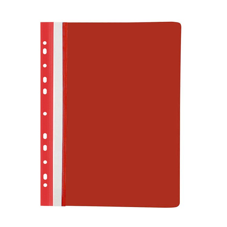 Ντοσιέ Έλασμα με 11 τρύπες Α4 ΡΡ, 20τμχ, σε 7 χρώματα - Κόκκινο