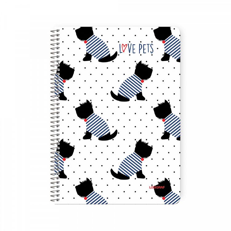 LOVE PETS Wirelock Notebook B5/17Χ25
